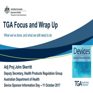 TGA Presentation: TGA focus and wrap up - What we've done, and what we still ...