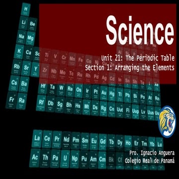 The Periodic Table 