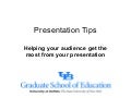 Presentation Tips
