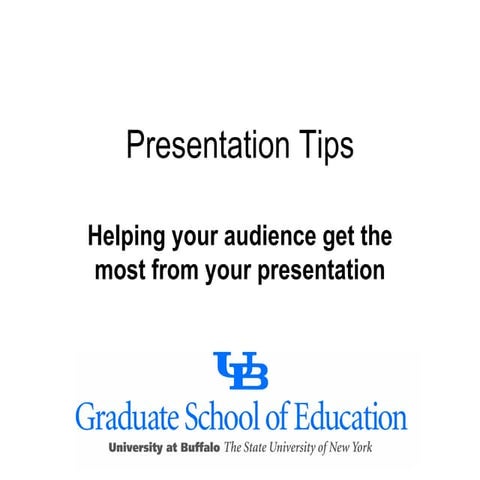 Presentation Tips