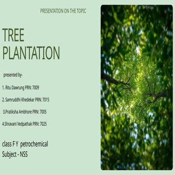TREE PLANTATION | PPTX