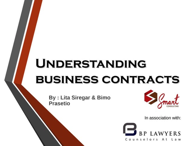 Smart Law - Understanding Business Contracts