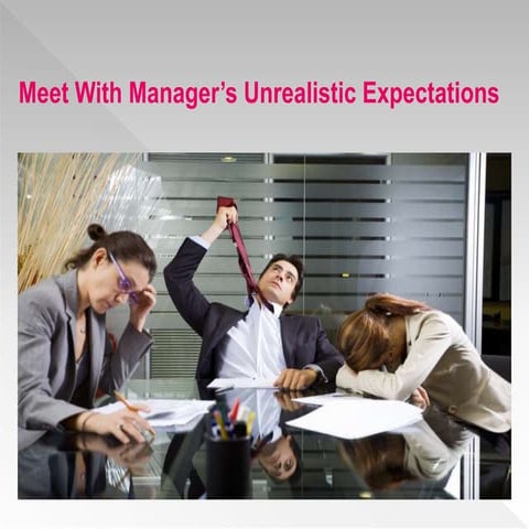 How To Deal With Unrealistic Expectations At Work Meet With Manager's Unrealistic Expectations | PPT