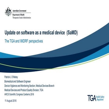 Update on software as a medical device (SaMD)