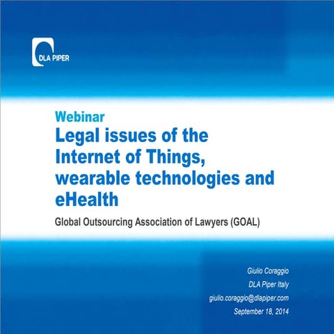 Legal issues of the Internet of Things