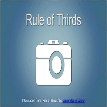 TMP100 U02: Rule of Thirds