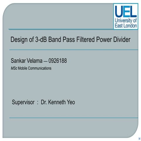 Dissertation in RF Engineering (Presented - 01-10-10)