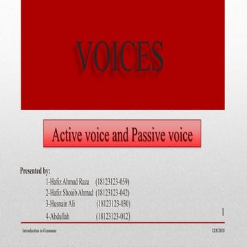 Active and passive voice