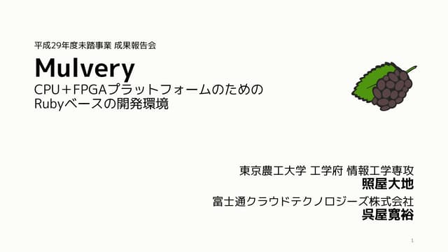 2017年度未踏事業最終成果報告 PPT