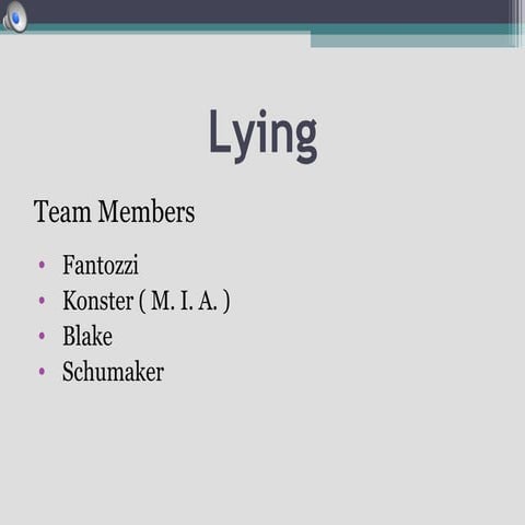 Lying