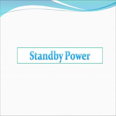 Standby Power reduction