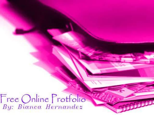 free online portfolio