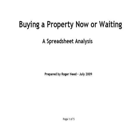 Needs Analysis Wait or Buy calculator