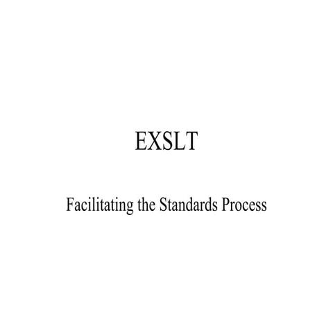 XML Prague 2005 EXSLT