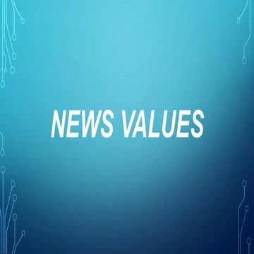 Factors of news value