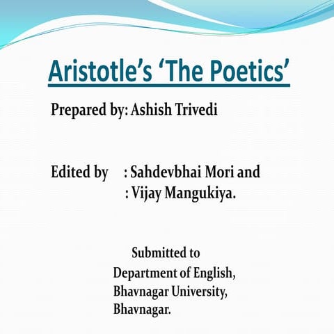 Aristotle's poetics