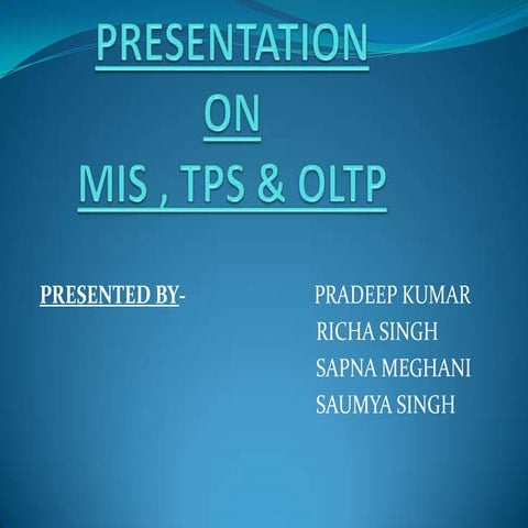 Presentation on mis
