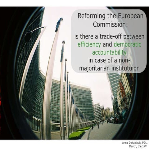 The European commission: trade-off between efficiency and accountability in c...