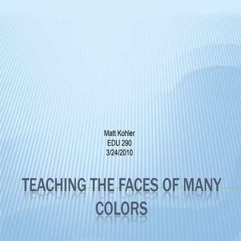 Powerpoint on Diversity in Schools