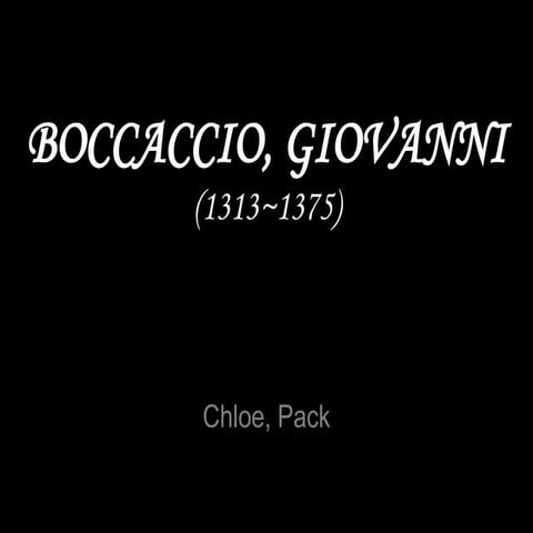 Boccaccio Presentation