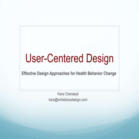 User Centered Design | PPTX