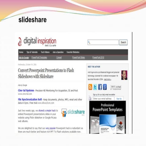 شرح موقع slide share : 