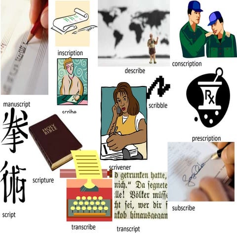 Scrib scrip vocab ppt | PPT