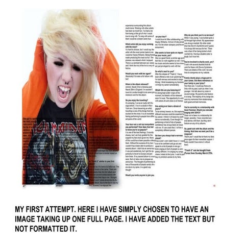 Feature Article - Music Magazine