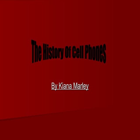 the history of cell phones