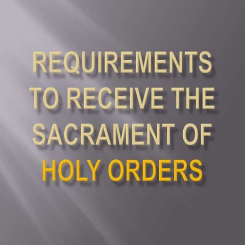 Holy Orders