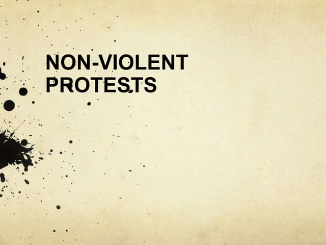 Protests past and present