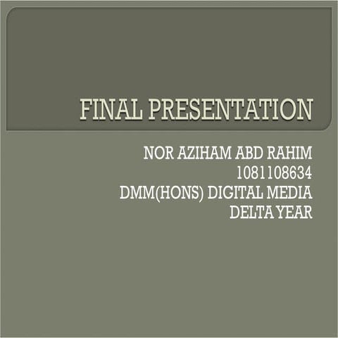 Final Project Presentation | PPT