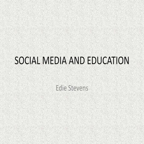 Social media and Education