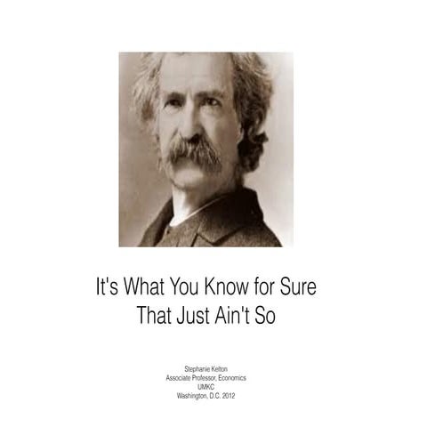 What You Know for Sure That Just Ain't So