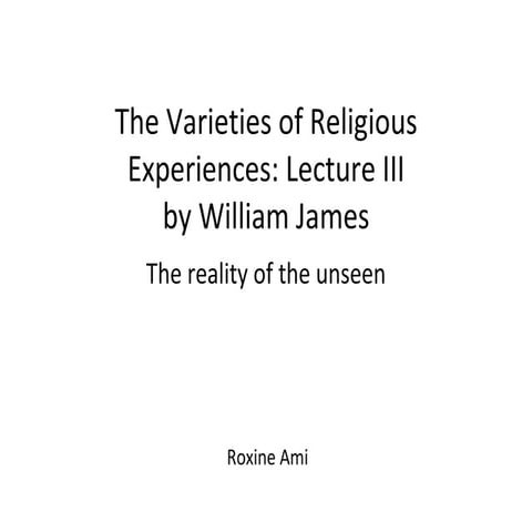 The Reality of the Unseen