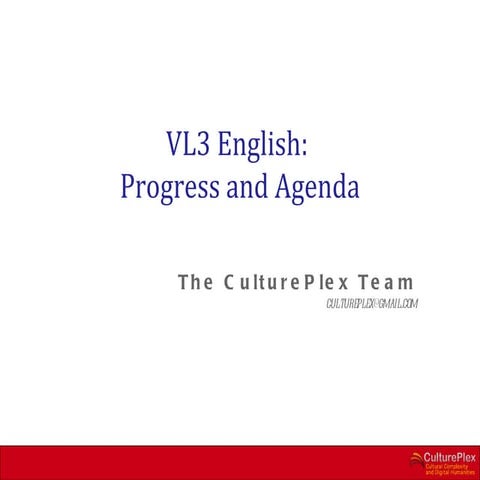 VL3 Summary Report May 2012