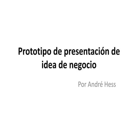 Como presentar ideas de negocios