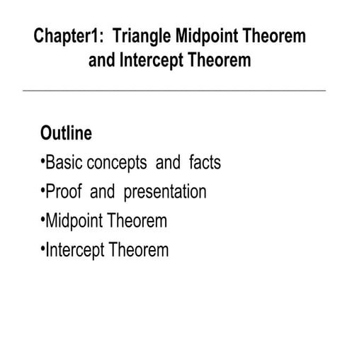 midpoint theorem &intersept theorm 