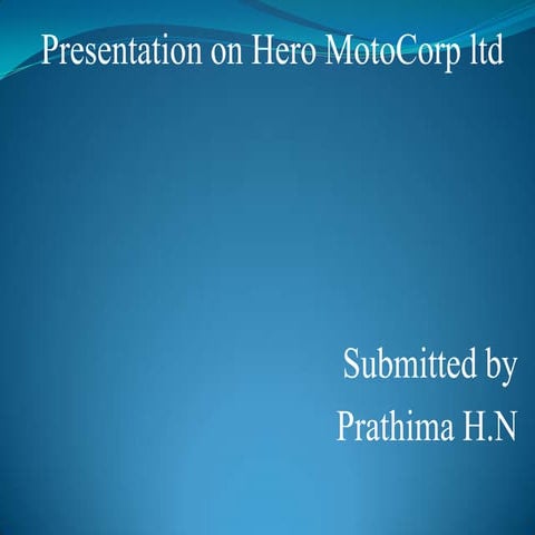 Hero Motocrop CSR project Report | PDF