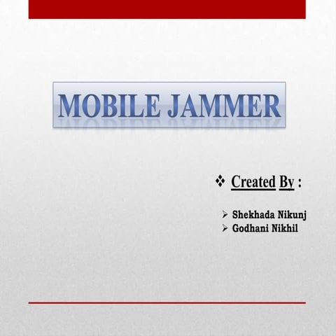 Mobile jammer