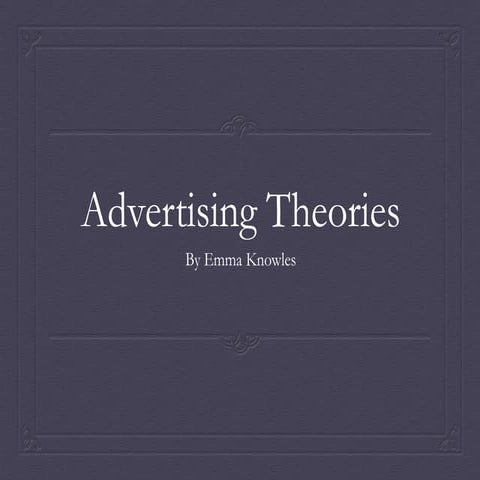 Advertising Theories