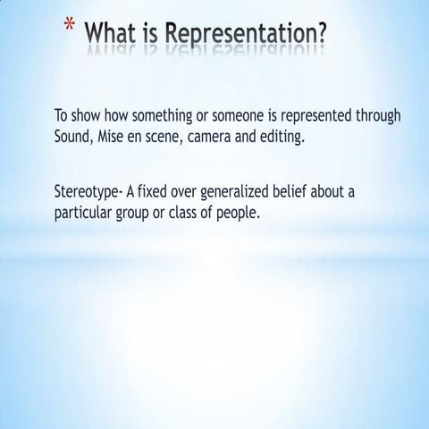 Stereotype representation | PPTX