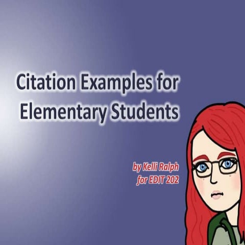 Citation Examples for Elementary Students