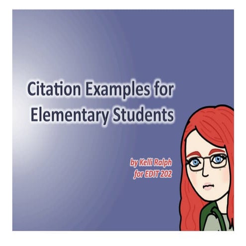 Citation Examples for Elementary Students