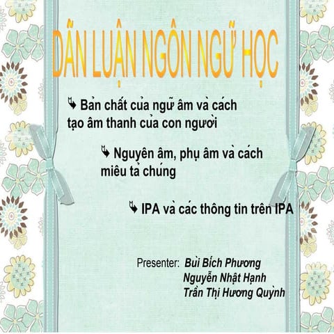 Bản chất ngữ âm