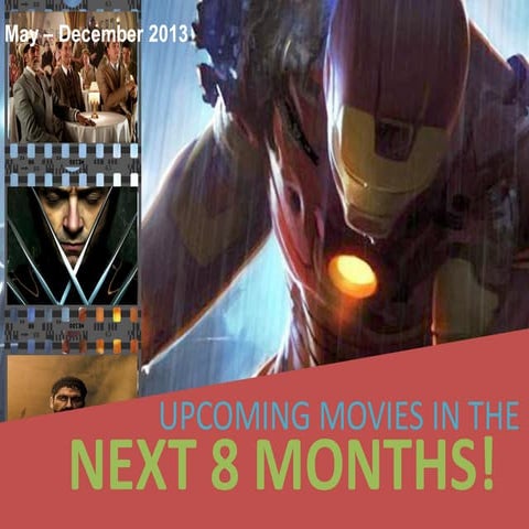Upcoming Movies In The Next 8 Months...