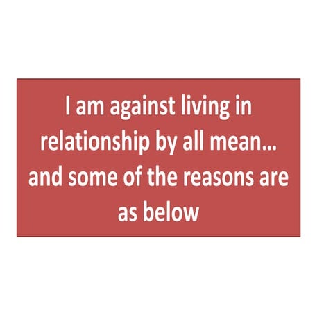 Live in Relationship and its effects  