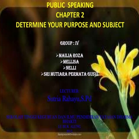 public speaking chapter 2