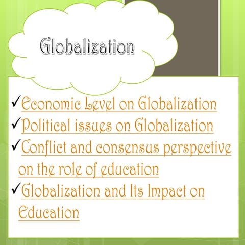 GLOBALIZATION and EDUCATION
