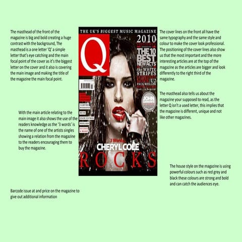 front cover Analysis 